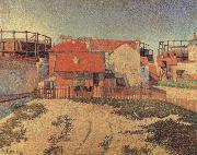 Paul Signac Gasometers at Clichy France oil painting artist